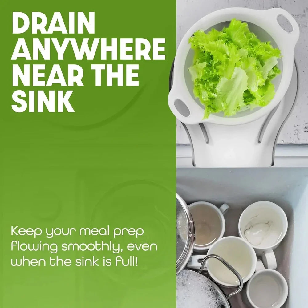 Collapsible Self-Draining Colander Set